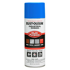 Émail aérosol multi-usage Rust-Oleum Industrial Choice 1600 System, bleu de sécurité OSHA, brillant, 12 oz