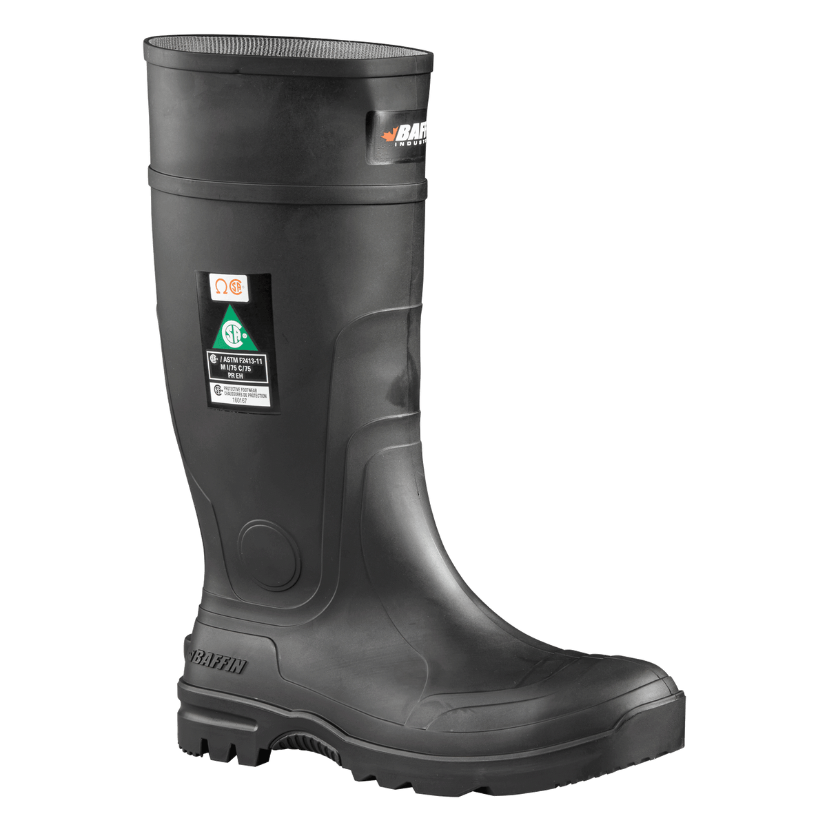 Botte de travail en caoutchouc Baffin LICO-MP01, tige haute, embout et plaque en acier, noire