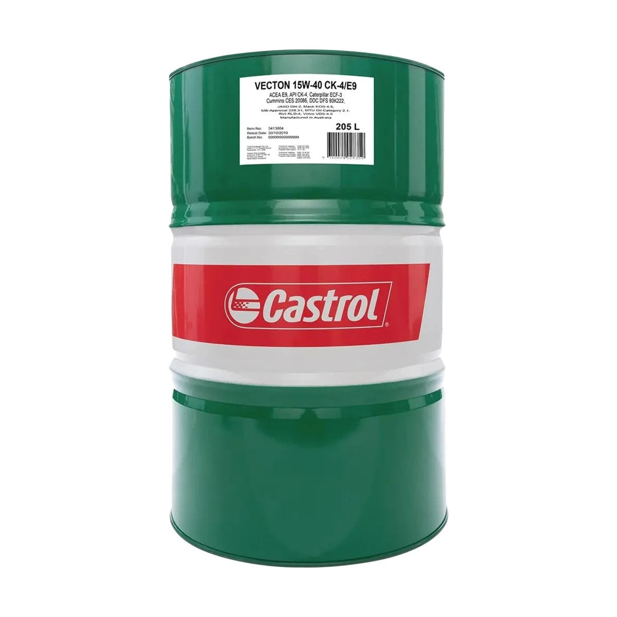 Huile moteur diesel CRB-Multi CK-4 15W40 – Fût 208.2 L – Castrol