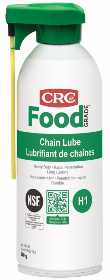 Lubrifiant pour chaînes CRC pour usines alimentaires NSF H1, aérosol de 340 g (16 oz)