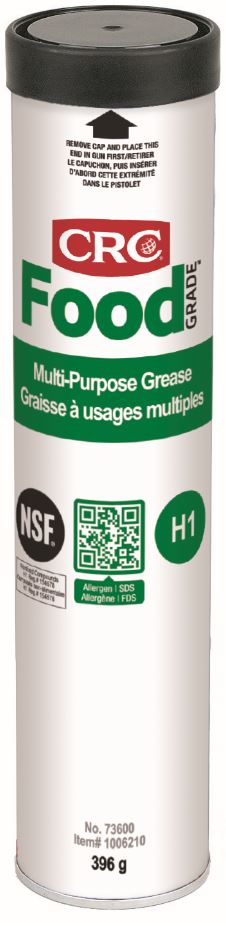 Graisse multiusage CRC pour usines alimentaires NSF H1 NLGI 2, cartouche de 396 g