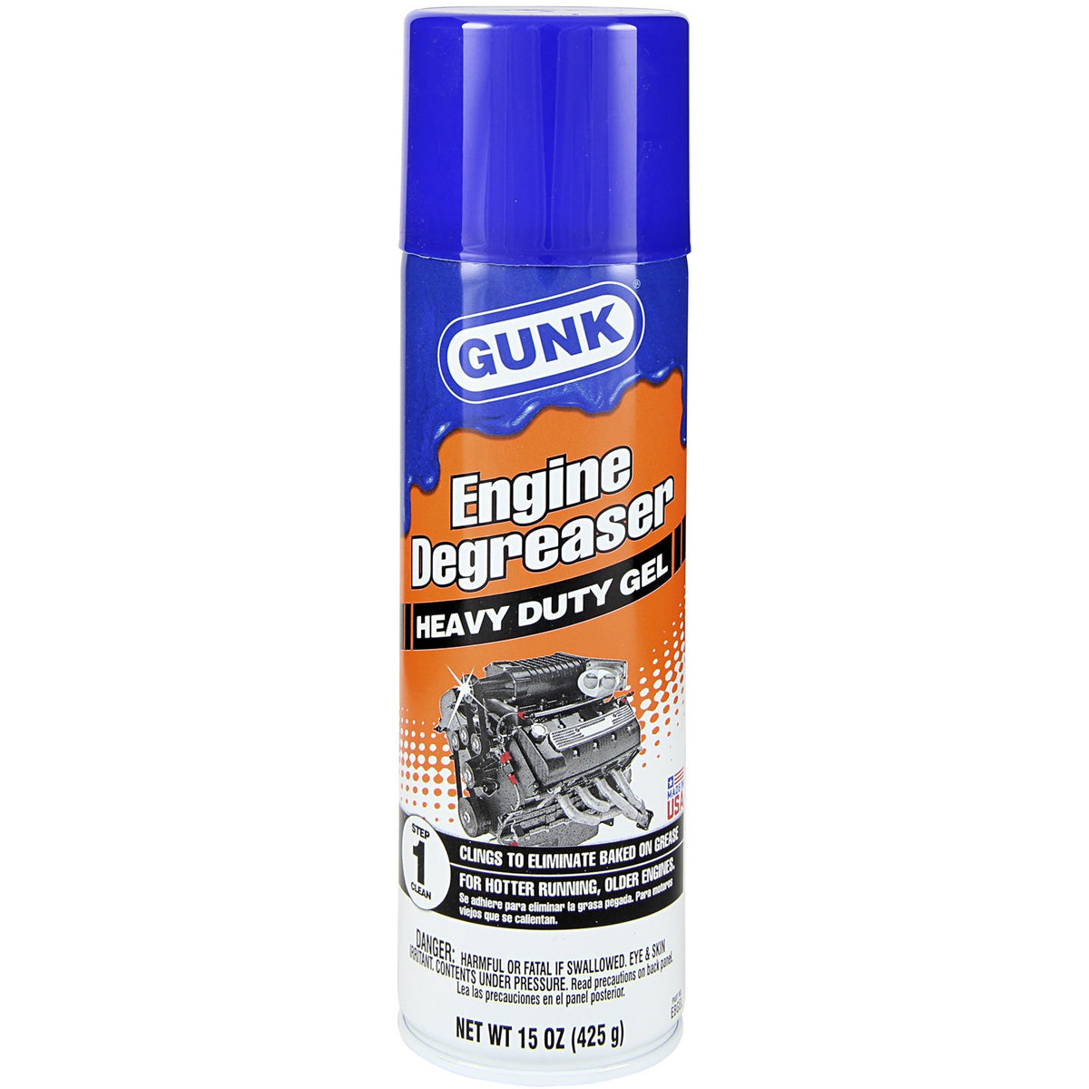Dégraisseur pour moteur en gel service intense Gunk Engine Brite, aérosol de 425 g