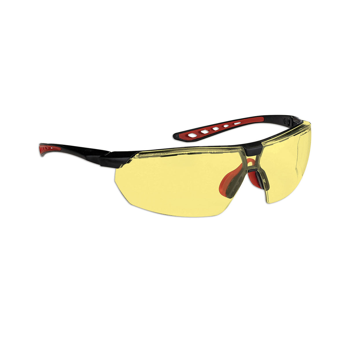 Dynamic EP810A, lunettes de sécurité semi-cerclées, verres ambrés, monture noire