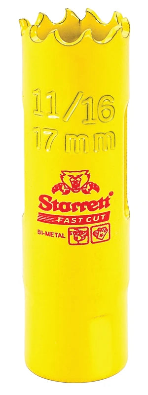 Scie cloche bimétal à pas droit Starrett FCH1016-G, 11/16 po (17 mm)