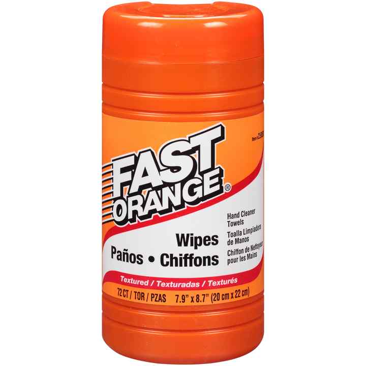 Lingettes nettoyantes pour les mains Permatex Fast Orange, texturées, contenant de 72 (20 x 22 cm)