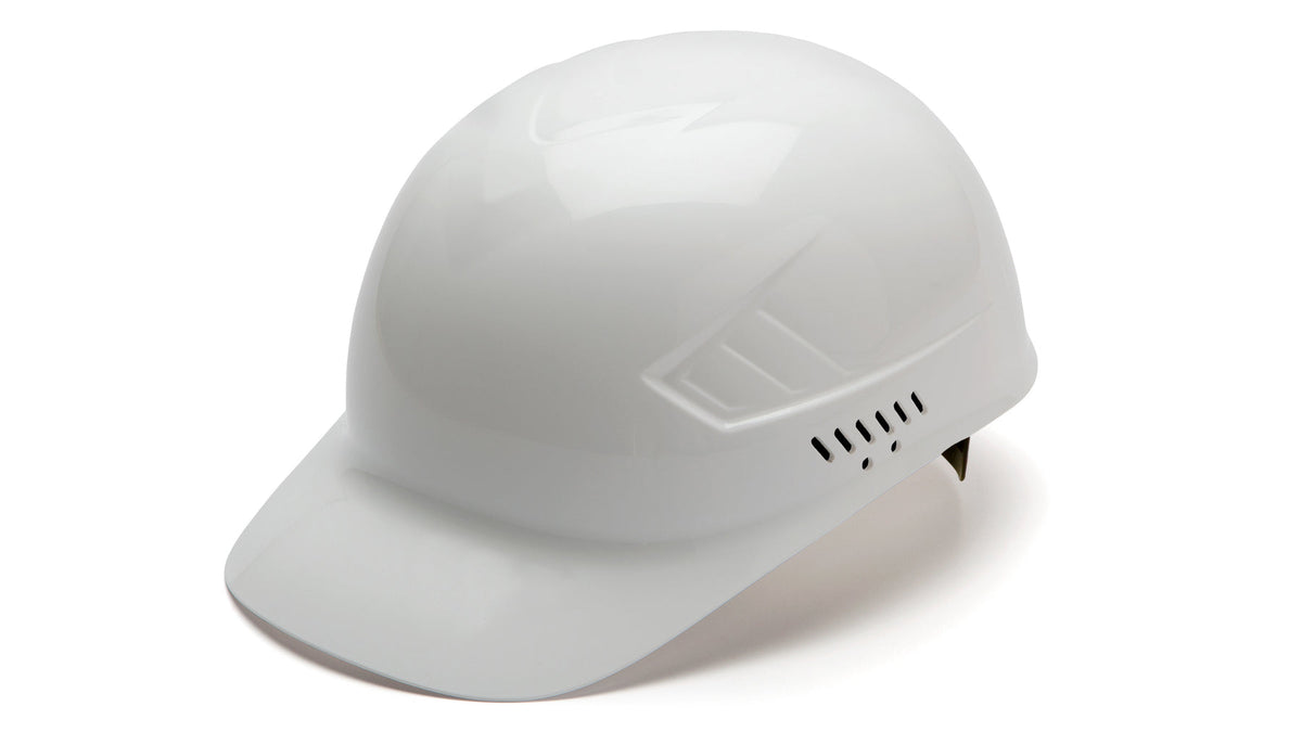 Casquette anti-heurt Pyramex Ridgeline, blanche, suspension à 4 points Glide Lock (pas un casque de sécurité)
