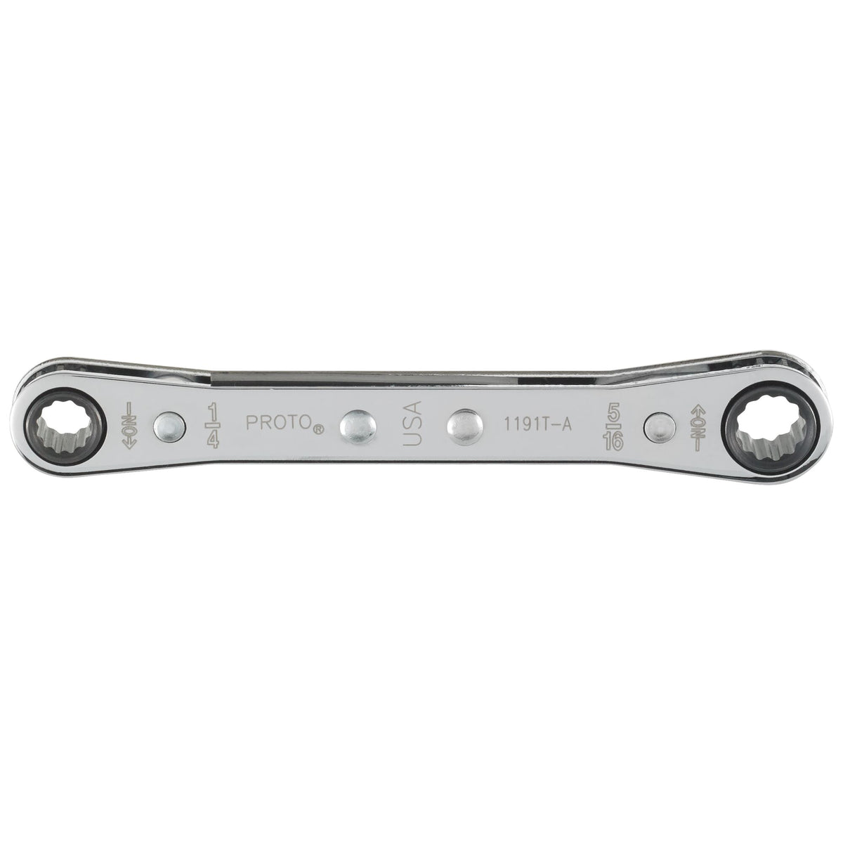 Clé polygonale double à cliquet à 12 pans Proto J1191T-A, 1/4 po x 5/16 po