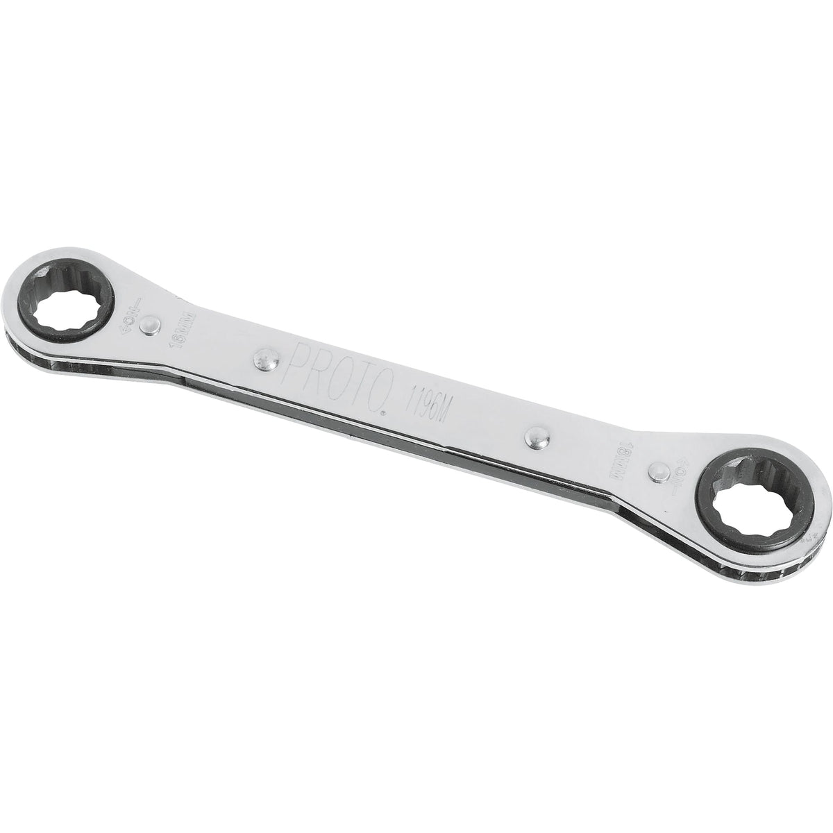 Clé polygonale double à cliquet Proto J1196M, 16 mm x 18 mm, 12 pans