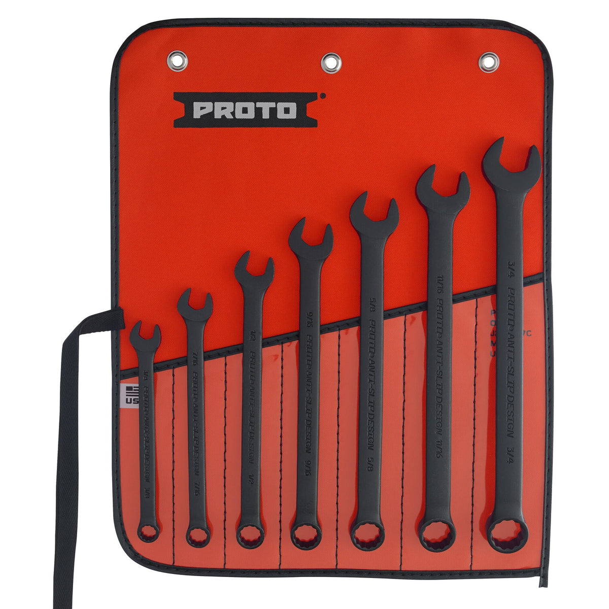 Jeu de 7 clés mixtes 12 pans en pouces Proto J1200HBASD, oxyde noir