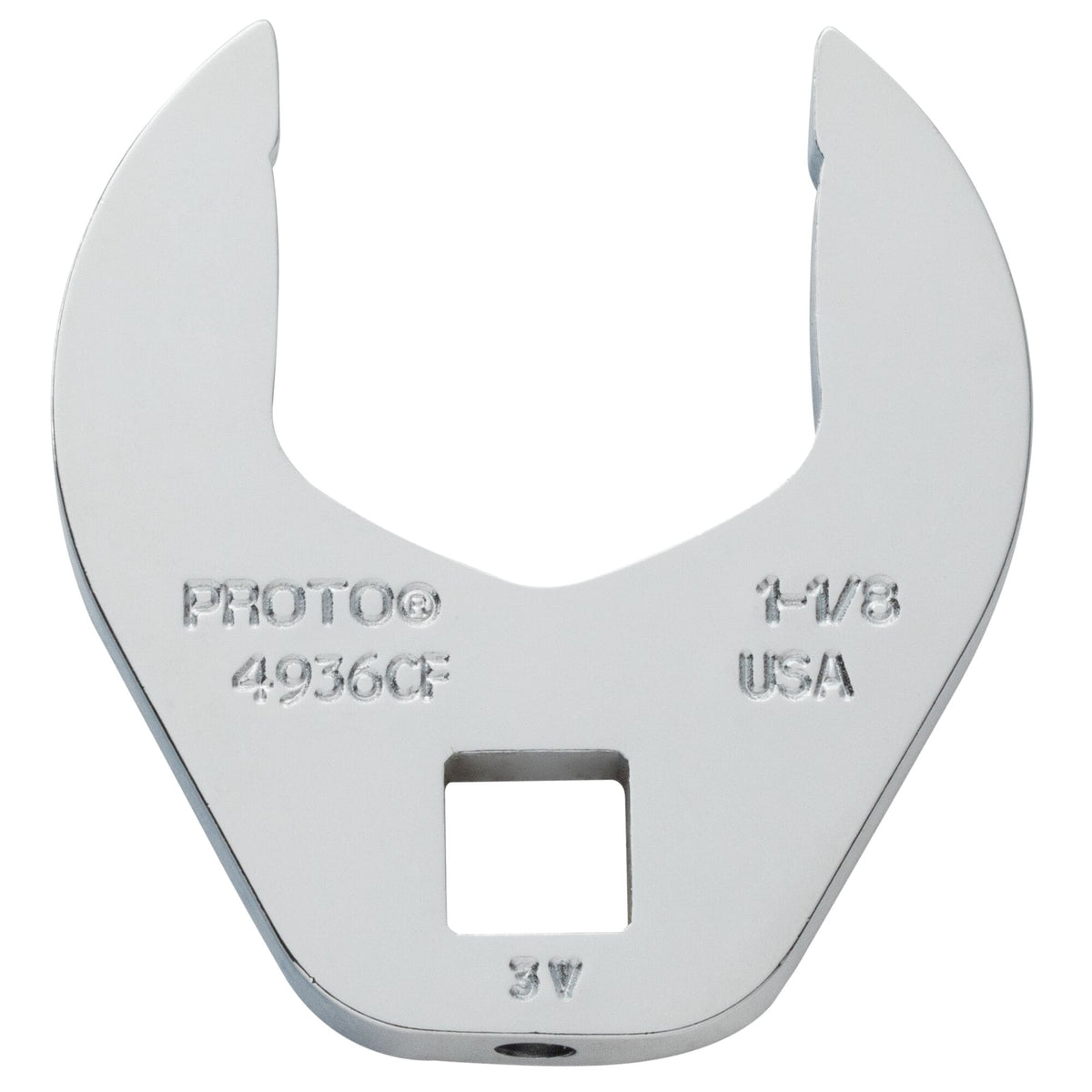 Clé à fourche à carré (crowfoot) polie intégrale Proto J4936CF, carré 3/8 po, 1-1/8 po
