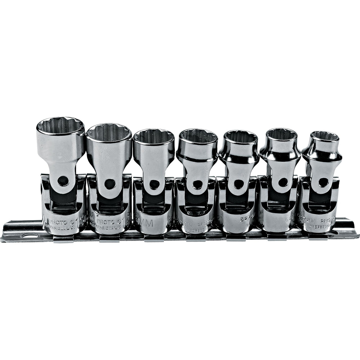 Jeu de douilles articulées métriques à 12 pans Proto J52200, entraînement 3/8 po, 7 pièces