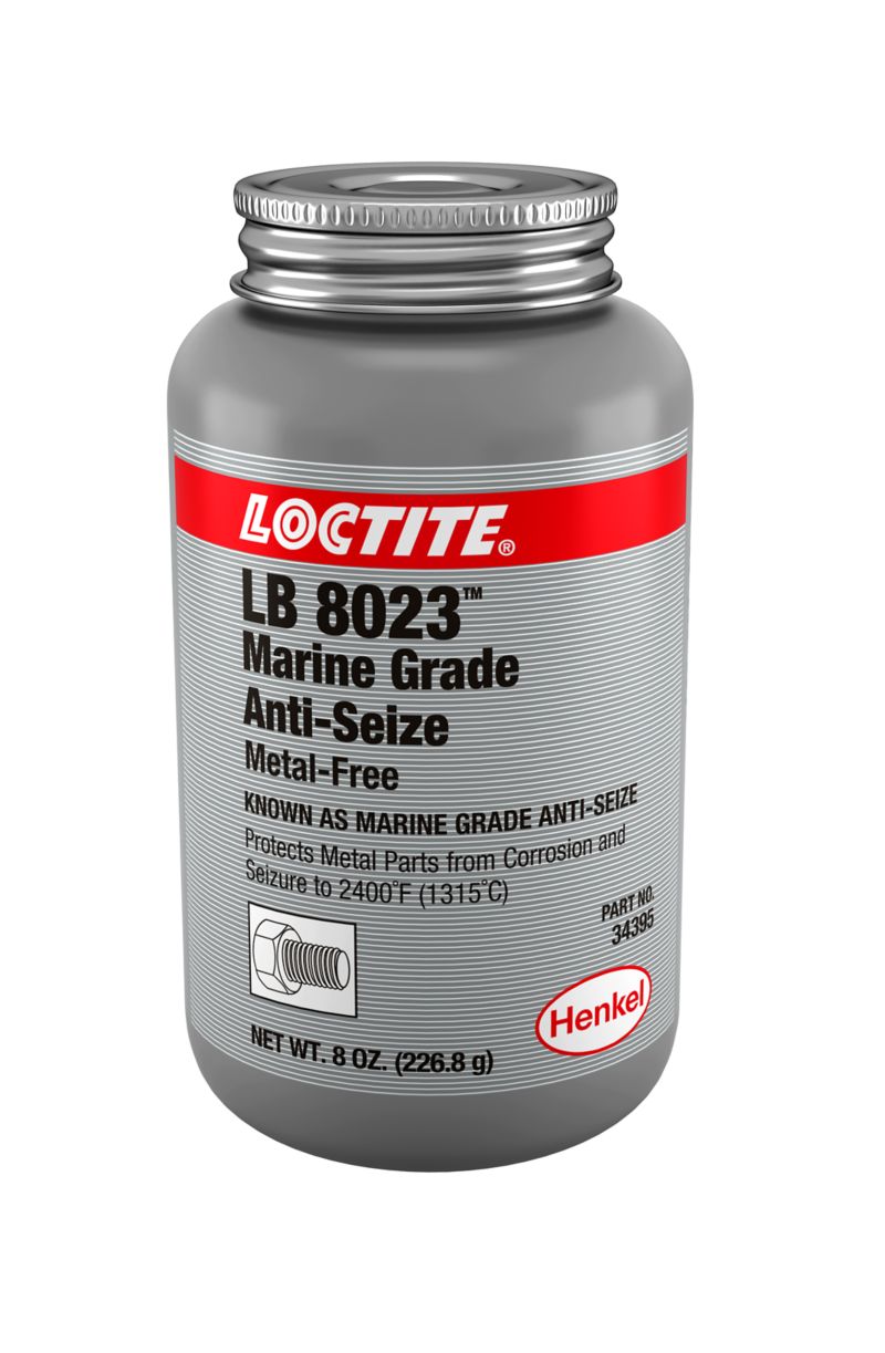 Antigrippant de qualité marine Loctite LB 8023, sans métal, bouteille à pinceau de 8 oz (226,8 g)