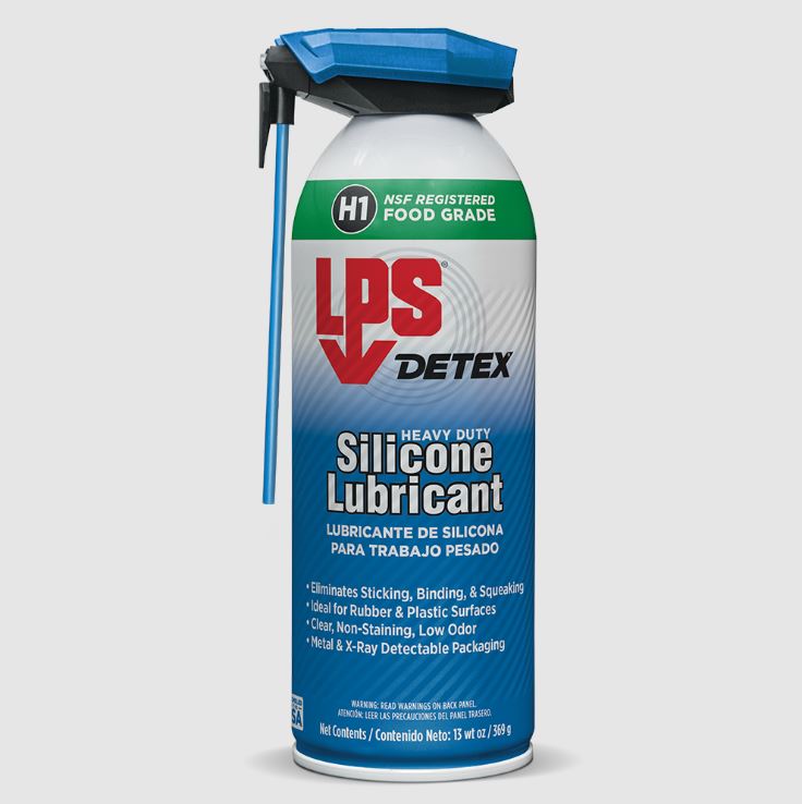 Lubrifiant au silicone usage intensif LPS DETEX 51516, à base d'eau, NSF H1, aérosol de 369 g