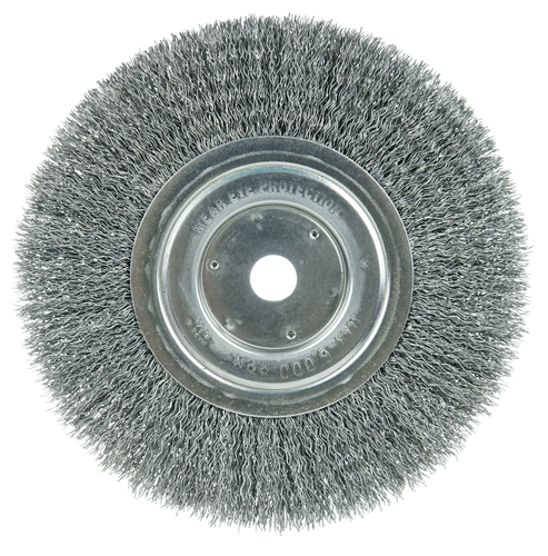 Brosse circulaire à fils ondulés Weiler 02335, 7 po, face moyenne, fil d’acier 0,014 po
