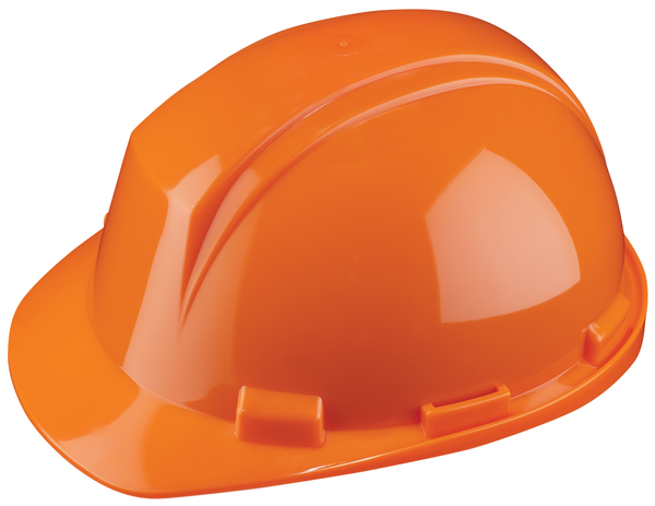 Casque de sécurité PIP HP542-31, orange Hi-Viz, coque en PEHD, suspension en nylon 4 points, réglage à goupille