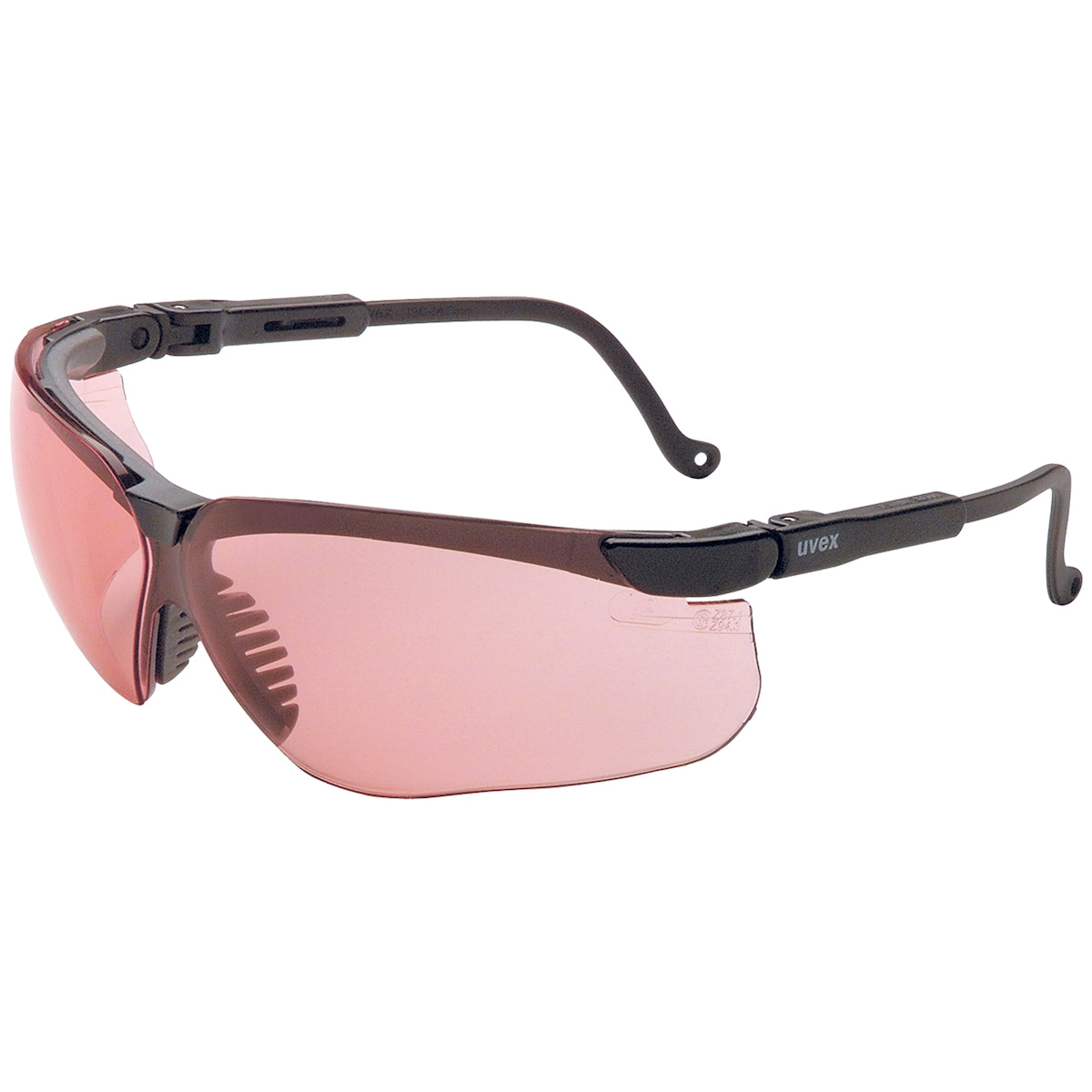 Lunettes de sécurité Uvex S3210HS semi-cerclées, lentille vermillon, monture noire