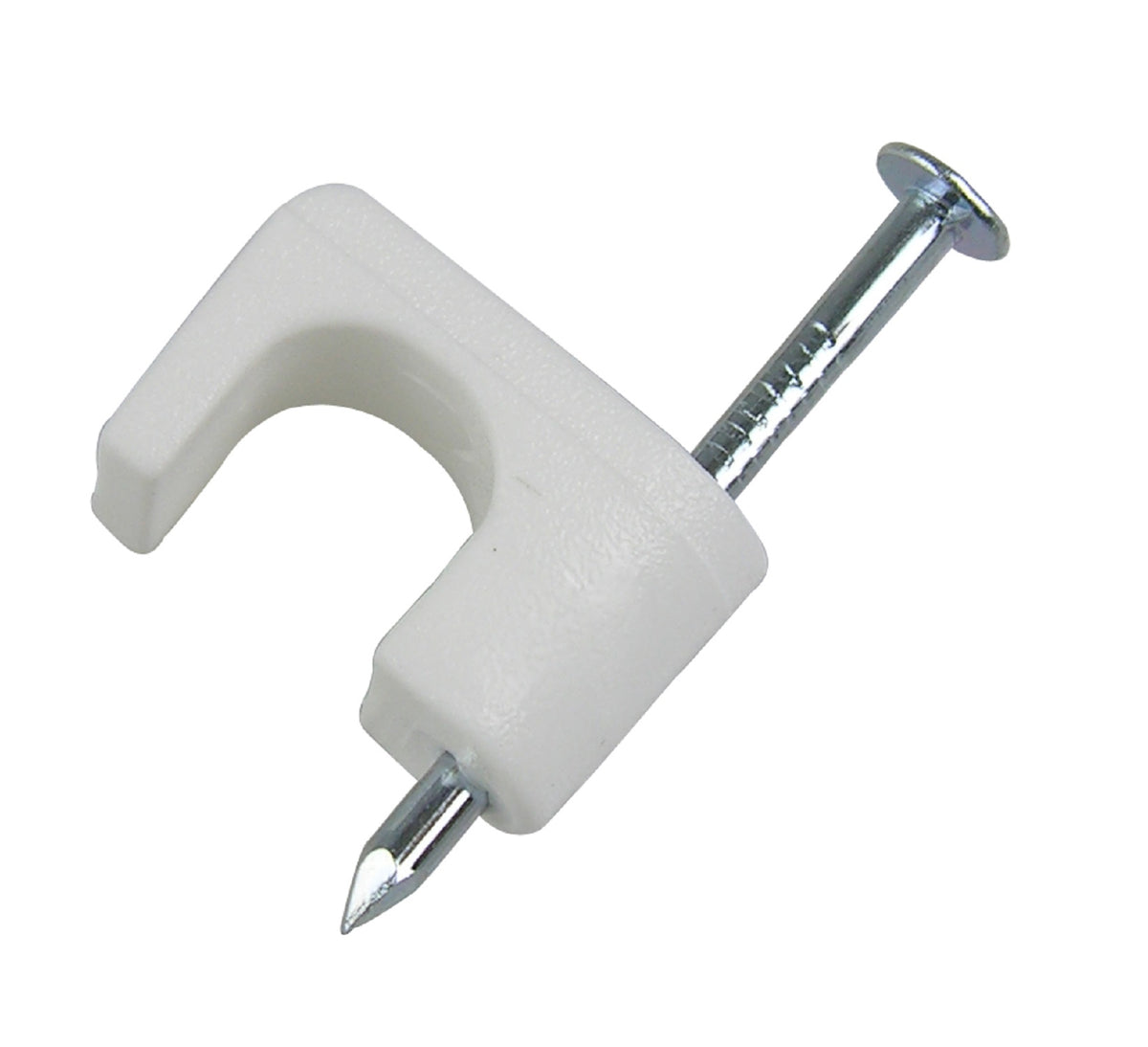 Cavaliers blancs Gardner Bender PSW-165 pour câble coaxial, 6 mm (1/4 po), carte de 50