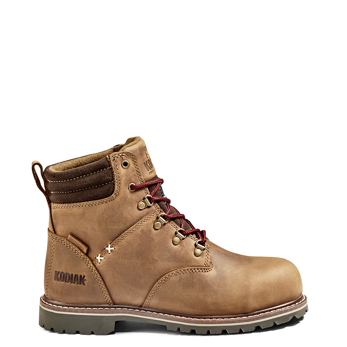 Botte en cuir étanche pour femme Kodiak K4TEBN, 6 po, embout composite, brune