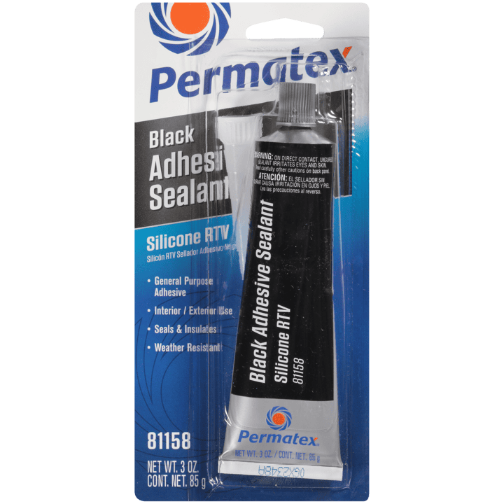 Scellant adhésif silicone RTV noir Permatex, tube de 80 mL (réf. 59203)