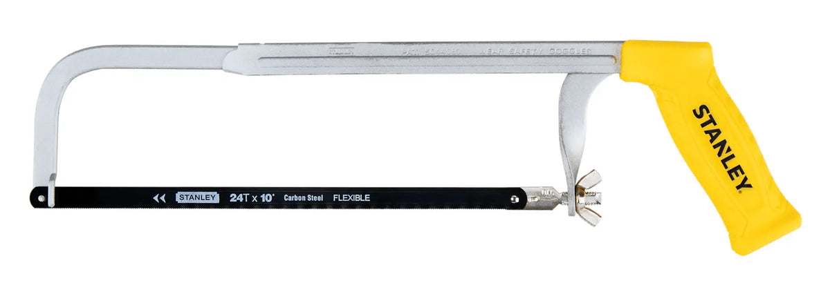 Scie à métaux réglable Stanley STHT14039, cadre tout métal pour lames de 250 ou 300 mm