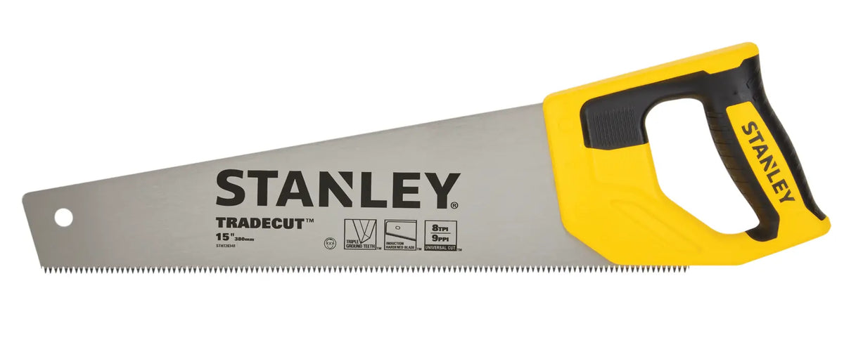 Scie égoïne Stanley STHT20348 Tradecut, lame de 380 mm (15 po), dents à triple affûtage