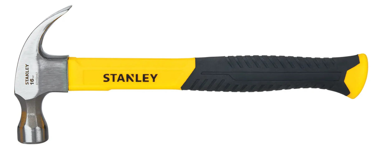 Marteau Stanley STHT51457 à panne fendue, tête en acier forgé de 16 oz (454 g), manche en fibre de verre