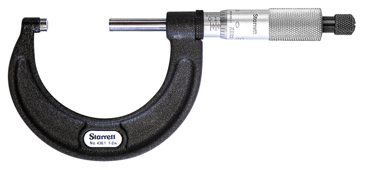 Micromètre d’extérieur Starrett T436.1XRL-2, plage 1-2 po