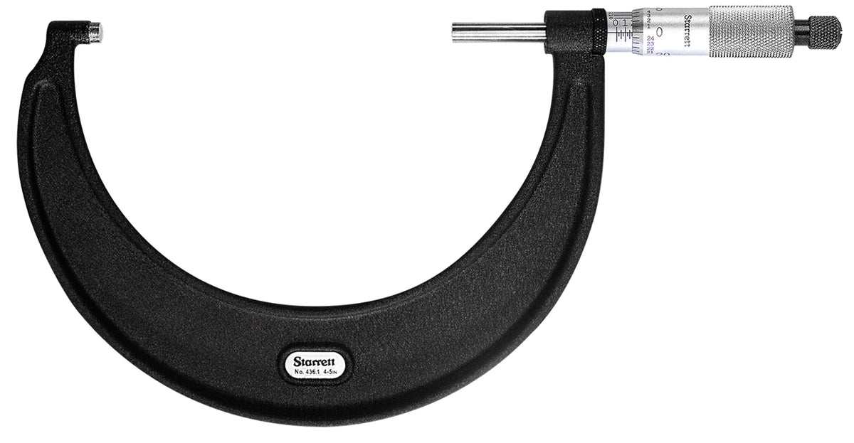 Micromètre d’extérieur Starrett T436.1XRL-5, plage 4-5 po