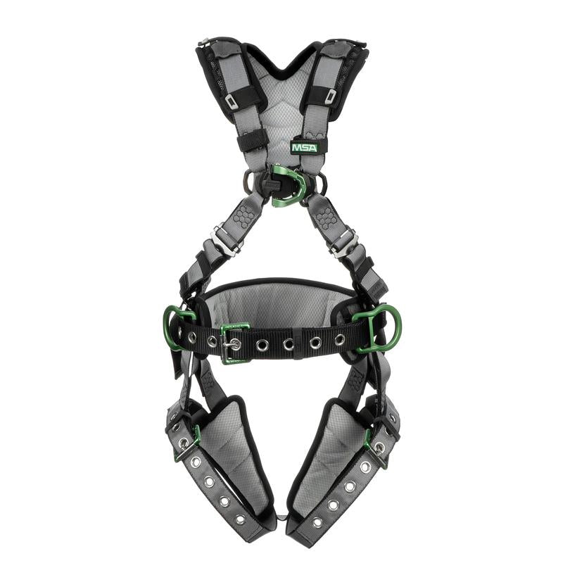 Harnais complet MSA 10195181, taille standard, D-rings dorsal et de hanche, gris
