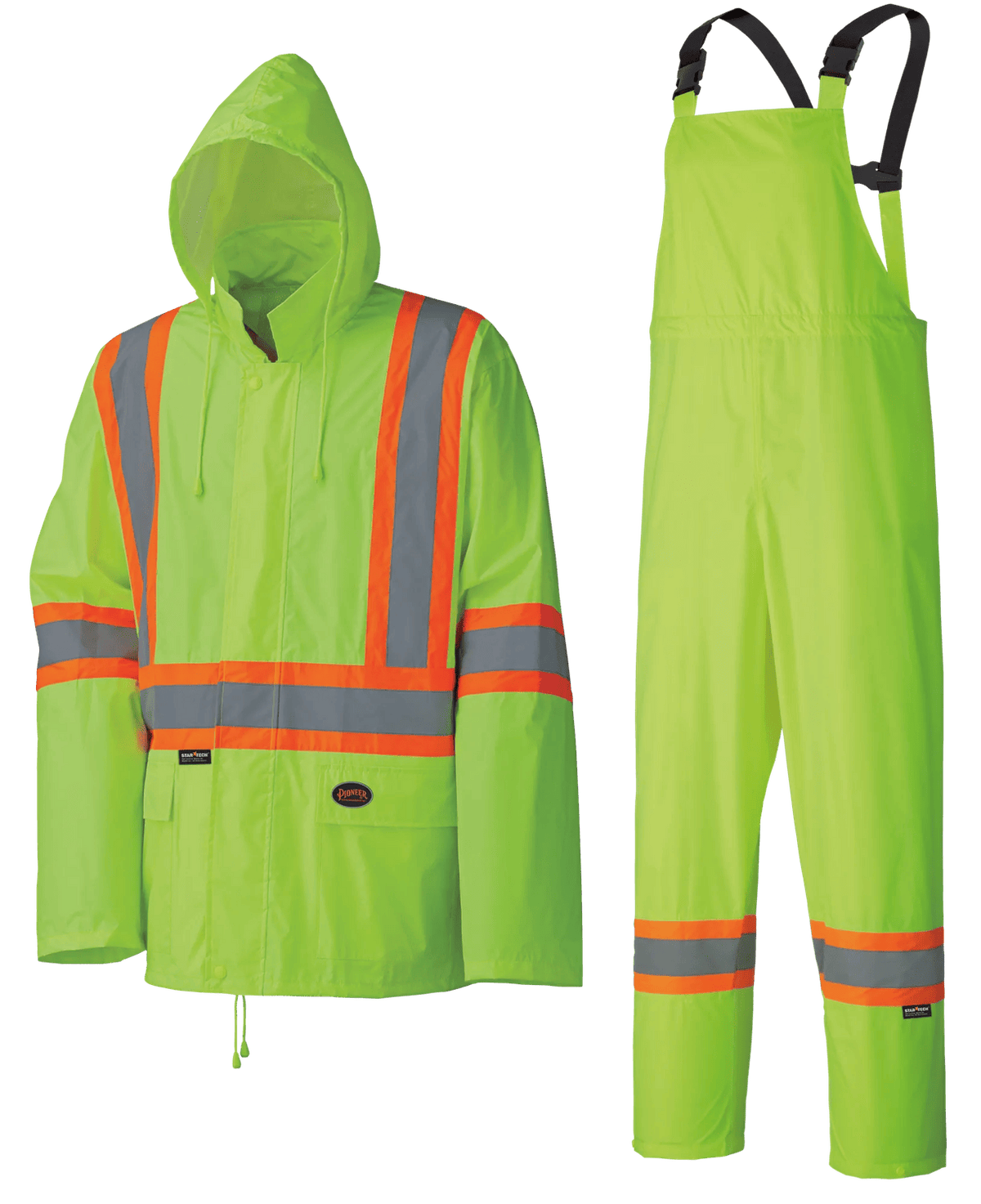 Ensemble de pluie léger 2 pièces 5599, jaune-vert, Pioneer