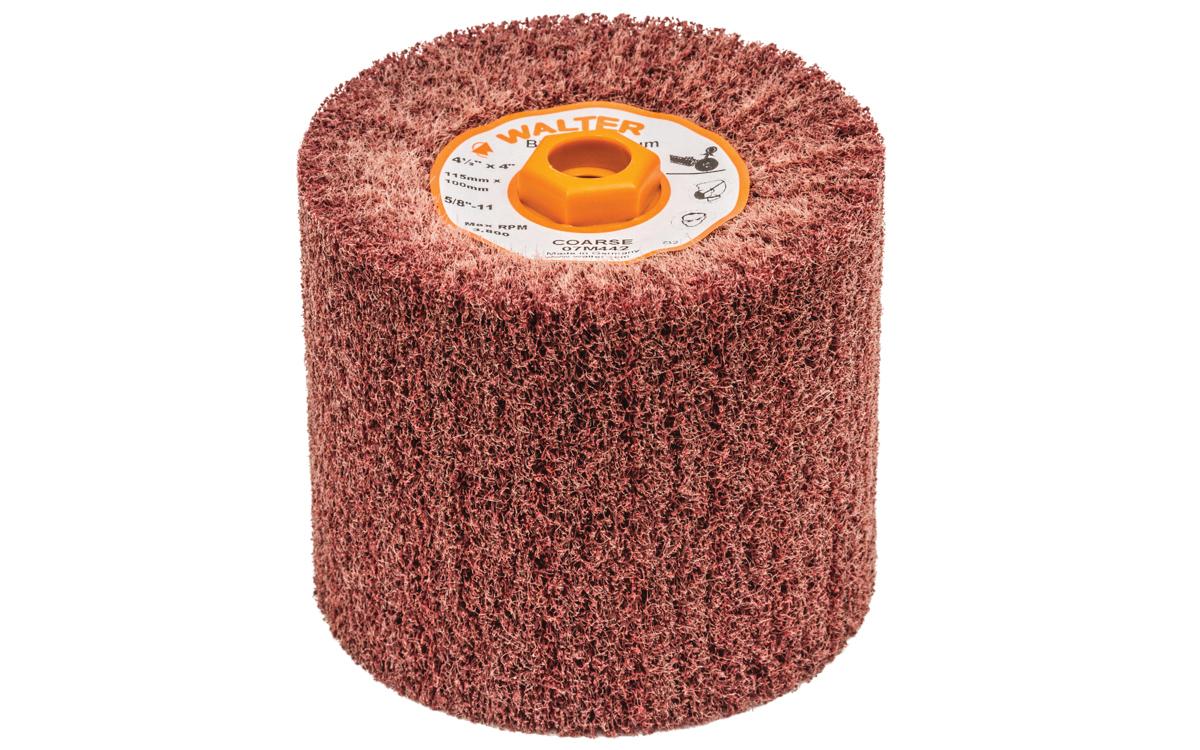 Tambour non tissé Walter 07-M442, 4-1/2 po x 4 po, grade gros, filetage 5/8-11