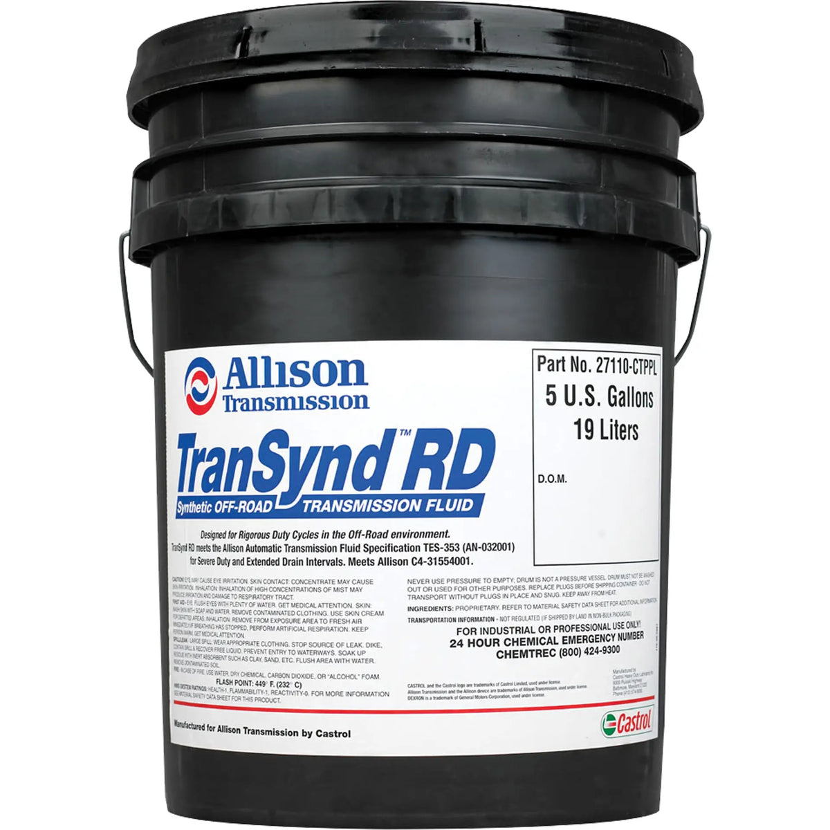 Huile Transmission Automatique CASTROL TranSynd 668 – 18.93L – Réf : 0908959