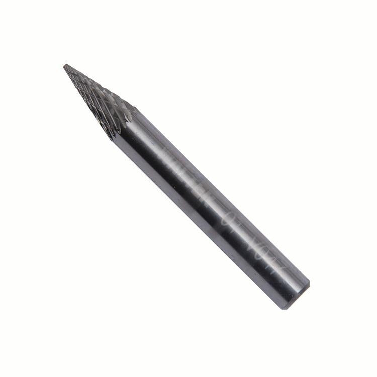 Fraise rotative en carbure Walter 01V047 SM-1, cône, taille double, queue 1/4 po