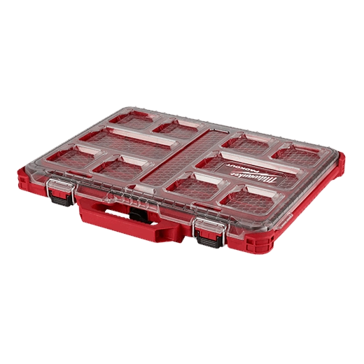 Organisateur à profil bas Milwaukee 48-22-8431 PACKOUT, 8 petits bacs et 2 grands bacs