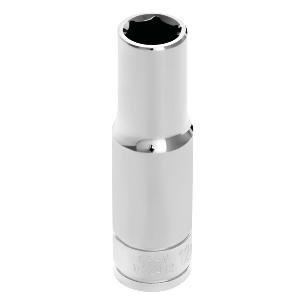 Douille métrique longue à 6 pans Performance Tool W32412, carré 1/2 po, 12 mm