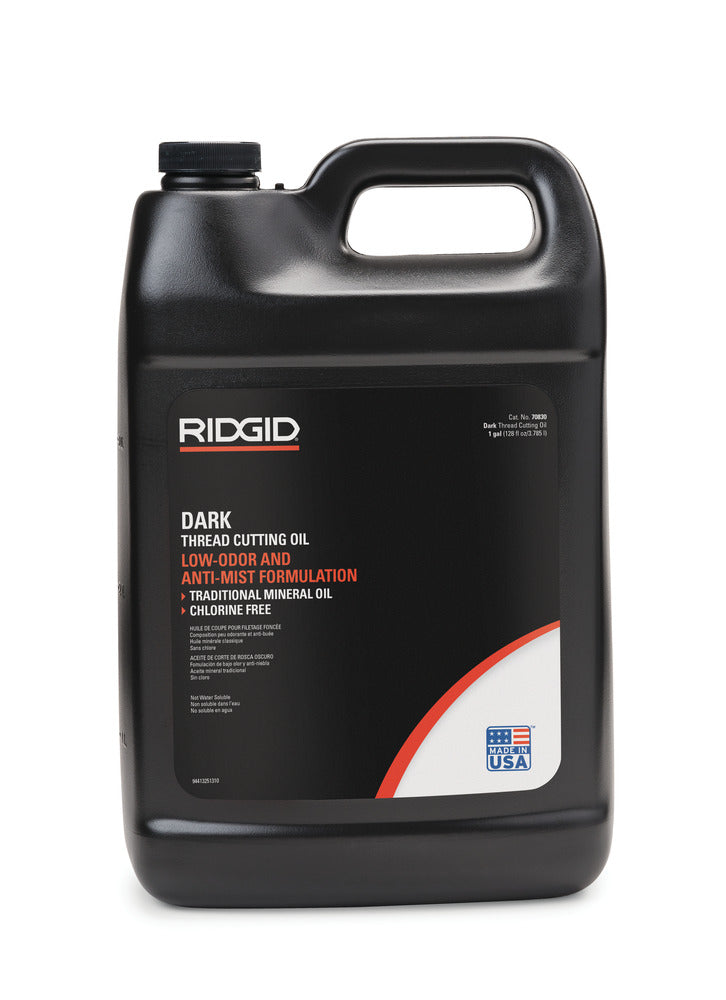 Huile de coupe pour filetage Ridgid Dark, base d'huile minérale, bidon de 1 gallon US (3,8 L)
