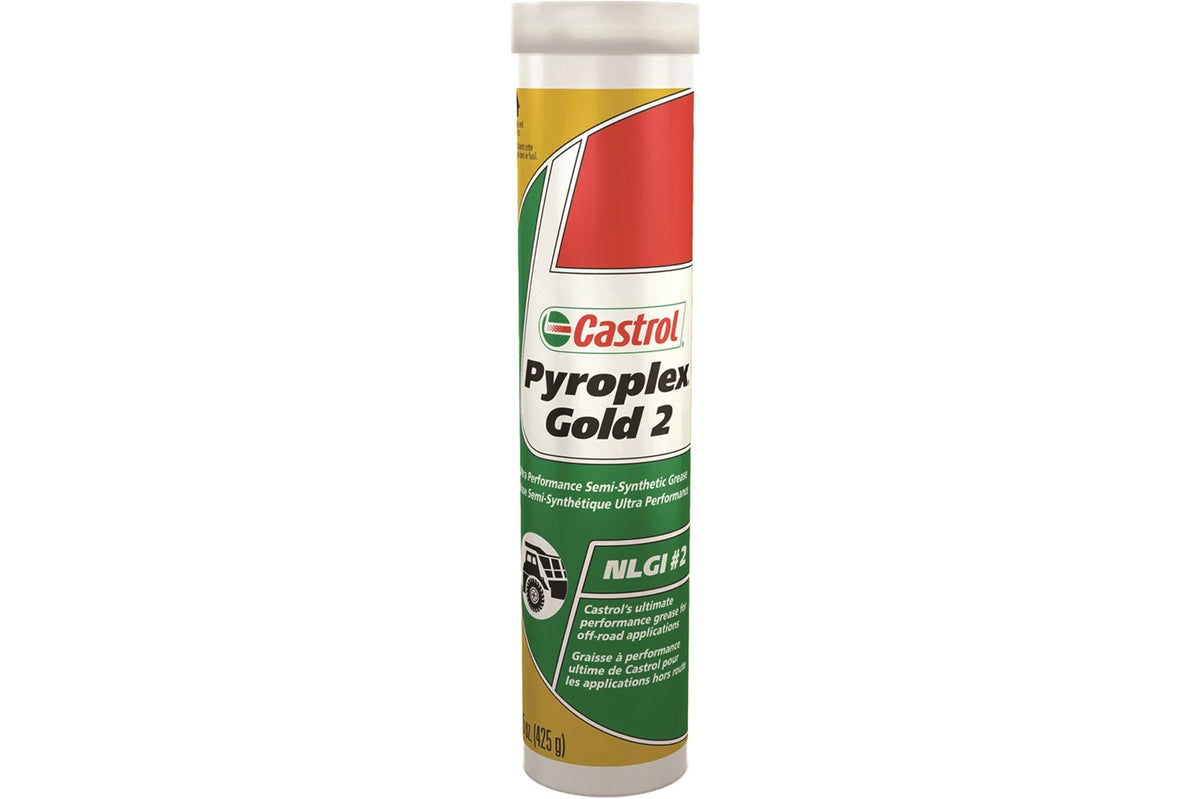 Graisse semi-synthétique Castrol Pyroplex Gold 2, cartouche de 400 g