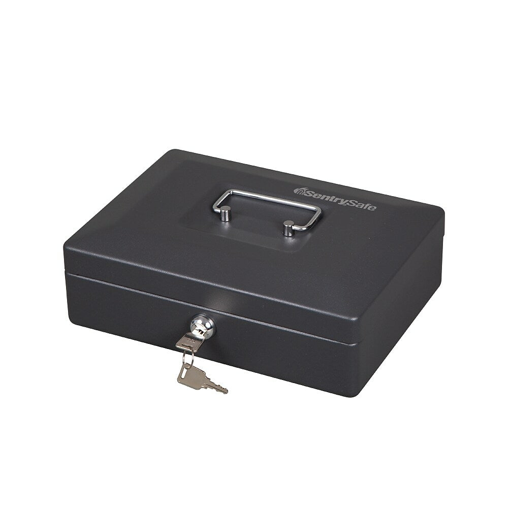 Caisse à monnaie SentrySafe CB-10, petite, serrure à clé, acier noir