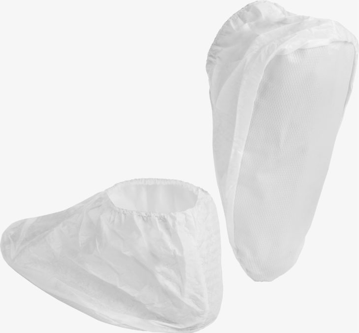Couvre-chaussures Lakeland CTL904P blancs à semelle de vinyle et chevilles élastiques, caisse de 200 paires (prix pour la caisse)