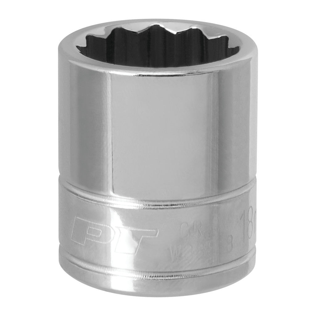 Douille métrique à 12 pans Performance Tool W38818, carré 3/8 po, 18 mm