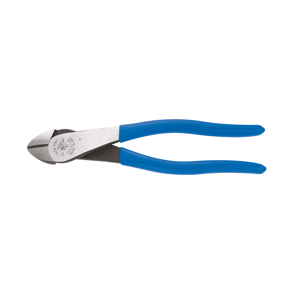 Pince coupante diagonale Klein Tools D200048SEN à effet de levier élevé, tête inclinée, 8 po (204 mm)