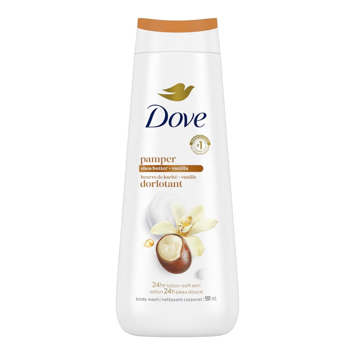 Nettoyant corporel Dove Dorlotant beurre de karité et vanille 591 ml