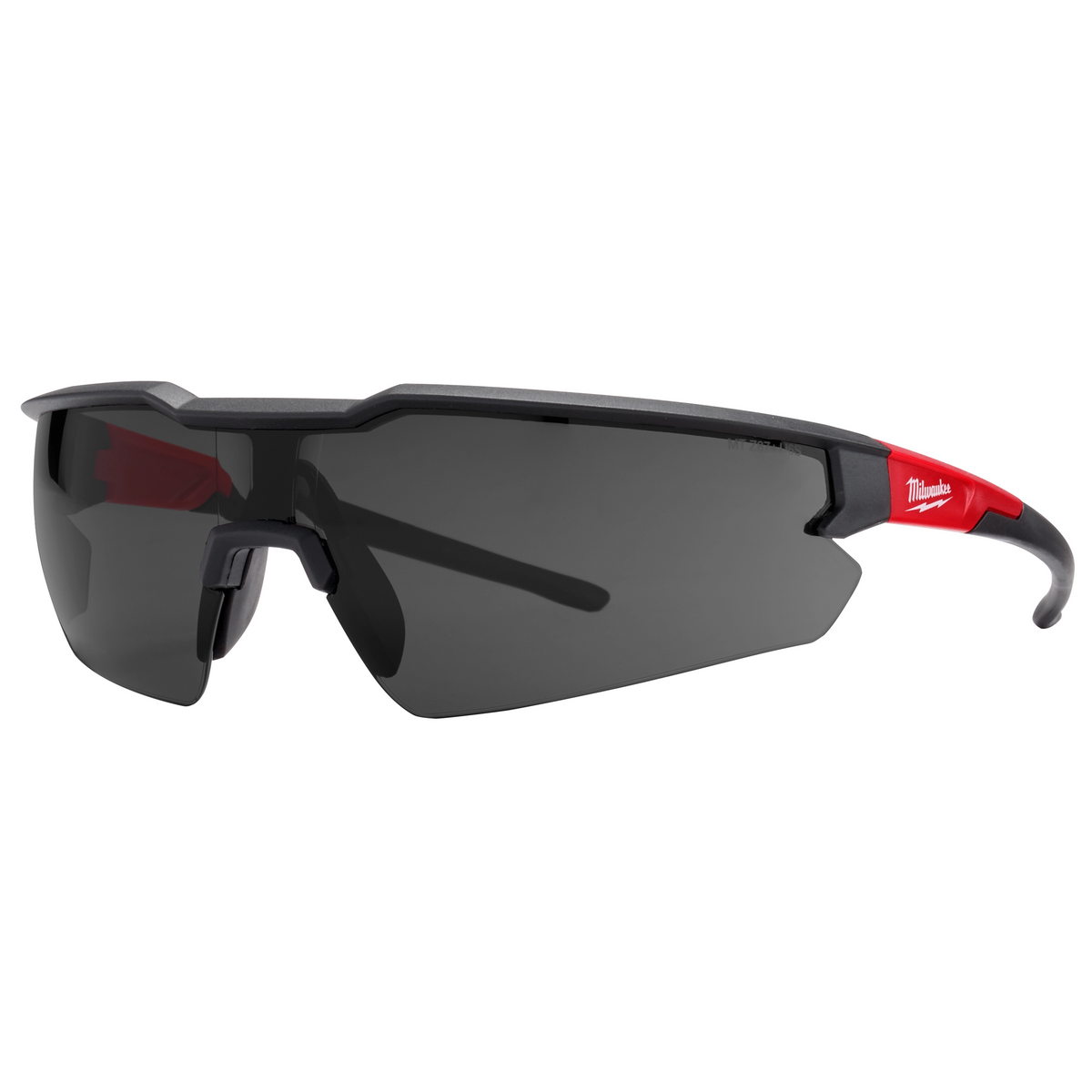 Lunettes de sécurité Milwaukee 48-73-2018, lentille teintée antibuée pour l'extérieur, noir/rouge, Z87+