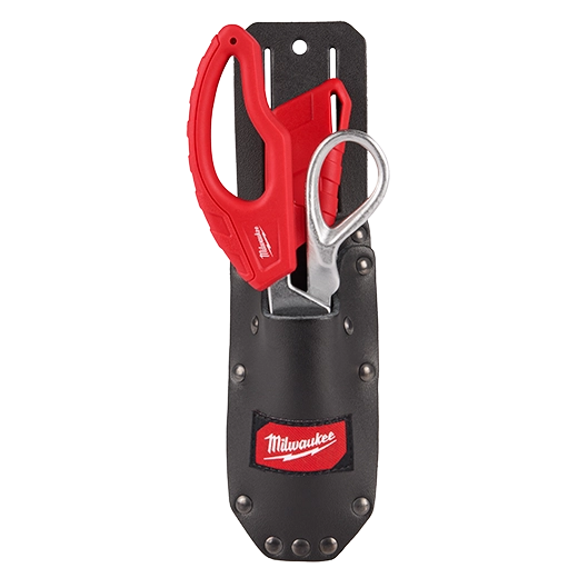 Ensemble Milwaukee 48-22-8117 : cisaille d’électricien, couteau et étui en cuir