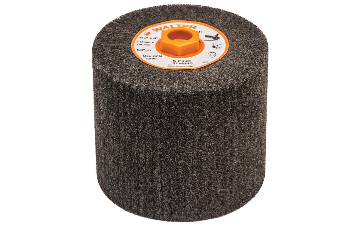 Tambour non tissé Walter 07-M445, 4-1/2 po x 4 po, grade très fin, filetage 5/8-11