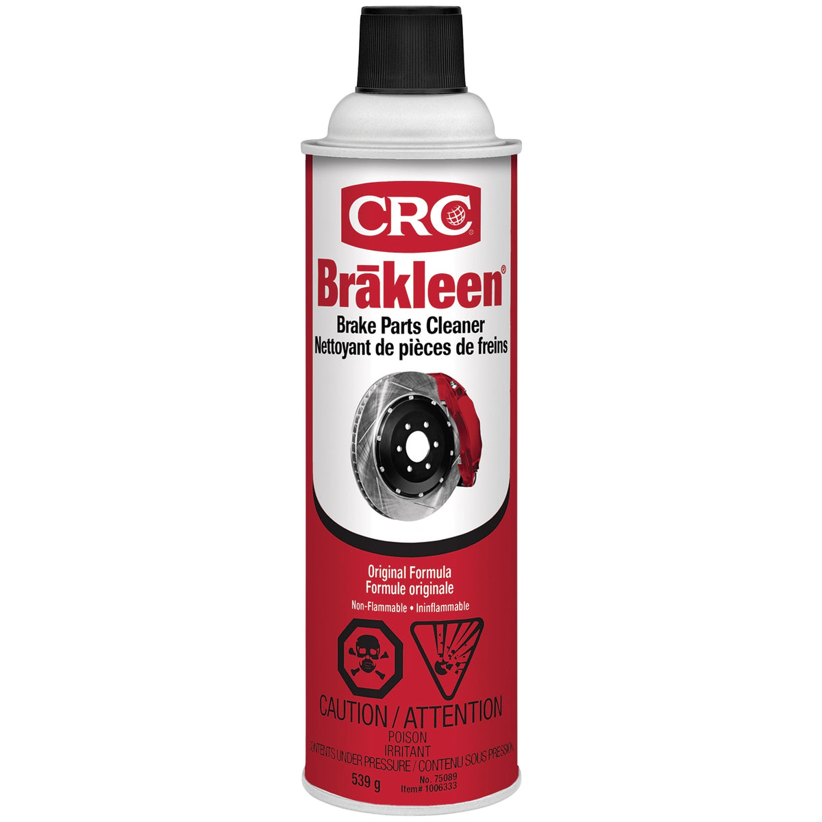 Nettoyant pour pièces de freins ininflammable CRC Brakleen, aérosol de 539 g