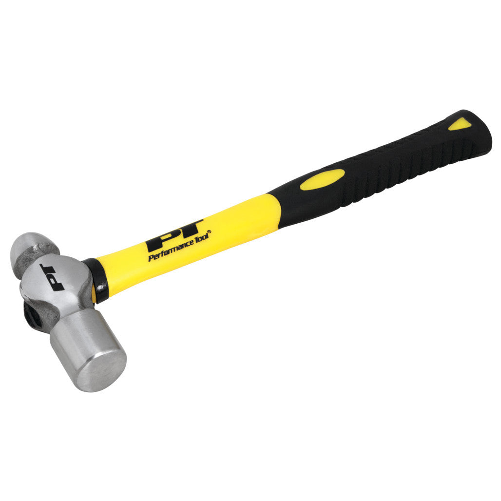 Marteau à panne sphérique Performance Tool M7032B, 16 oz, manche en fibre de verre