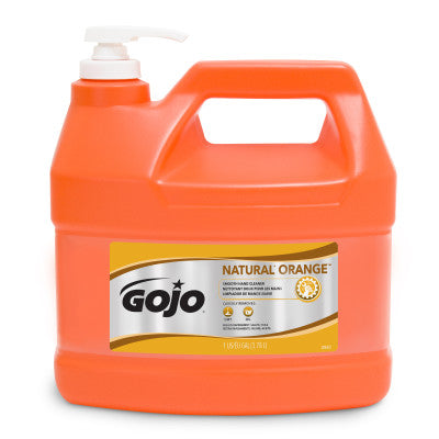 Nettoyant doux pour les mains GOJO Natural Orange, bouteille à pompe de 3,78 L (1 gal) (0945-04)