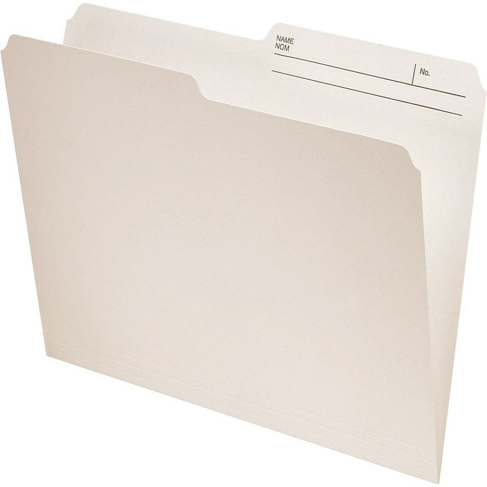 Chemises de classement Pendaflex ivoire, onglet 1/2, format lettre, lot de 2 boîtes de 100