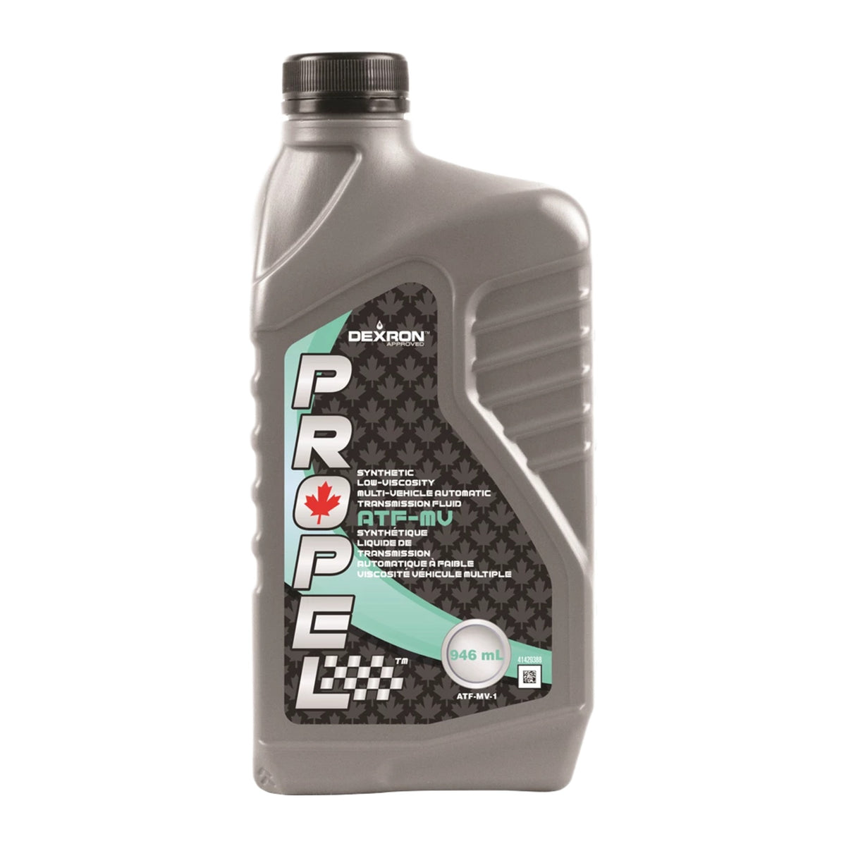 Bouteille d'huile de transmission Propel ATF 946 ml sur fond blanc